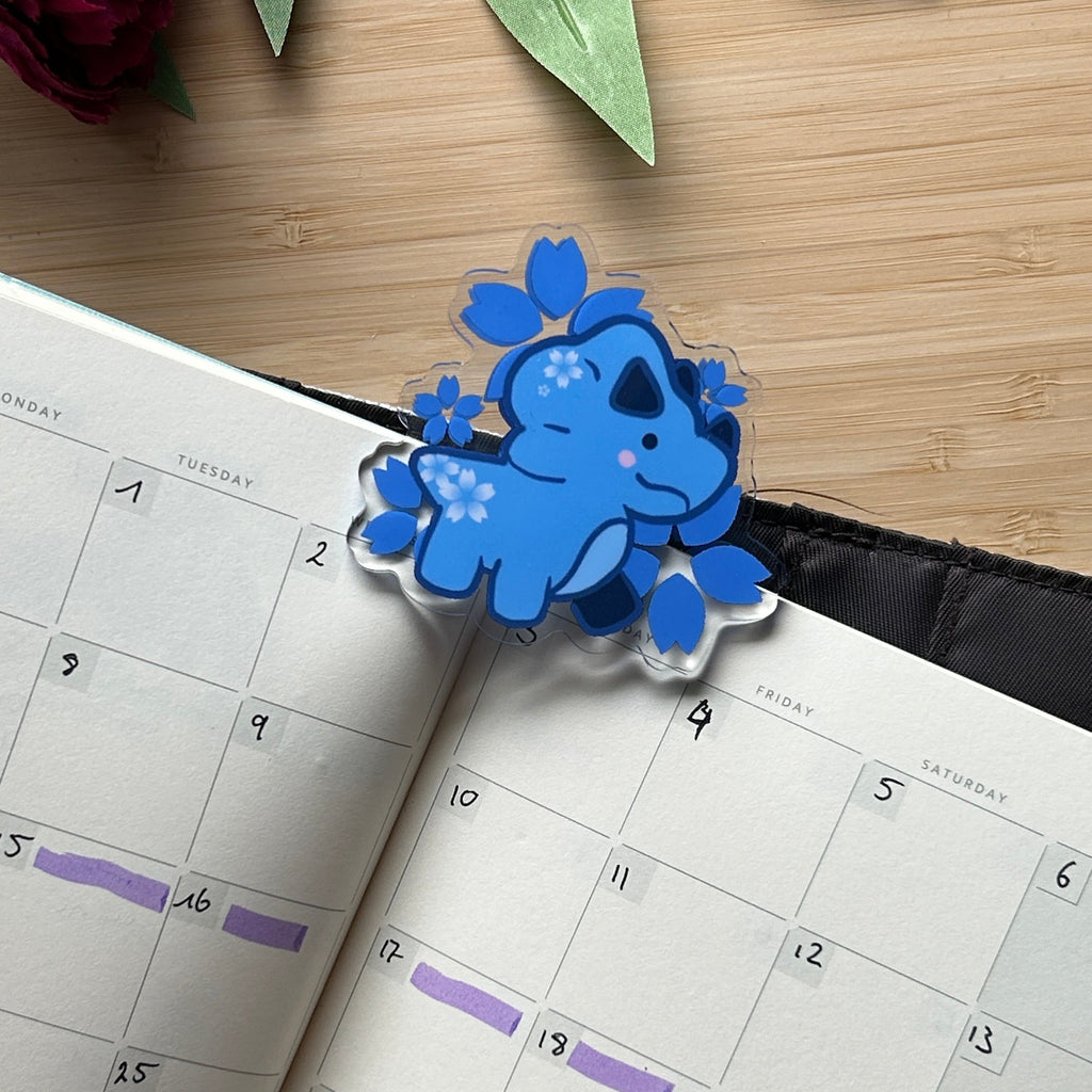 Buchclip Acryl Dino Blaue Sakura