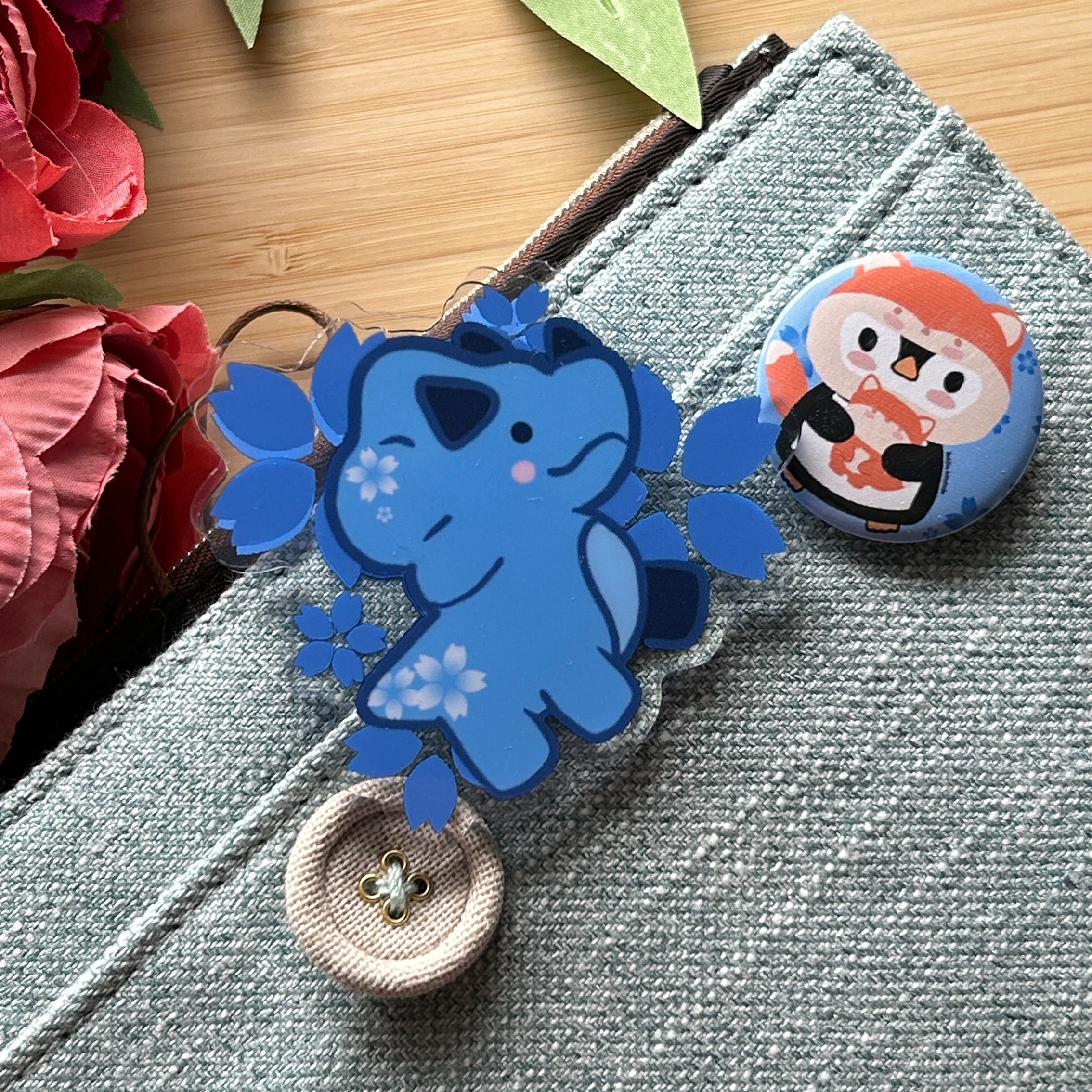 Buchclip Acryl Dino Blaue Sakura