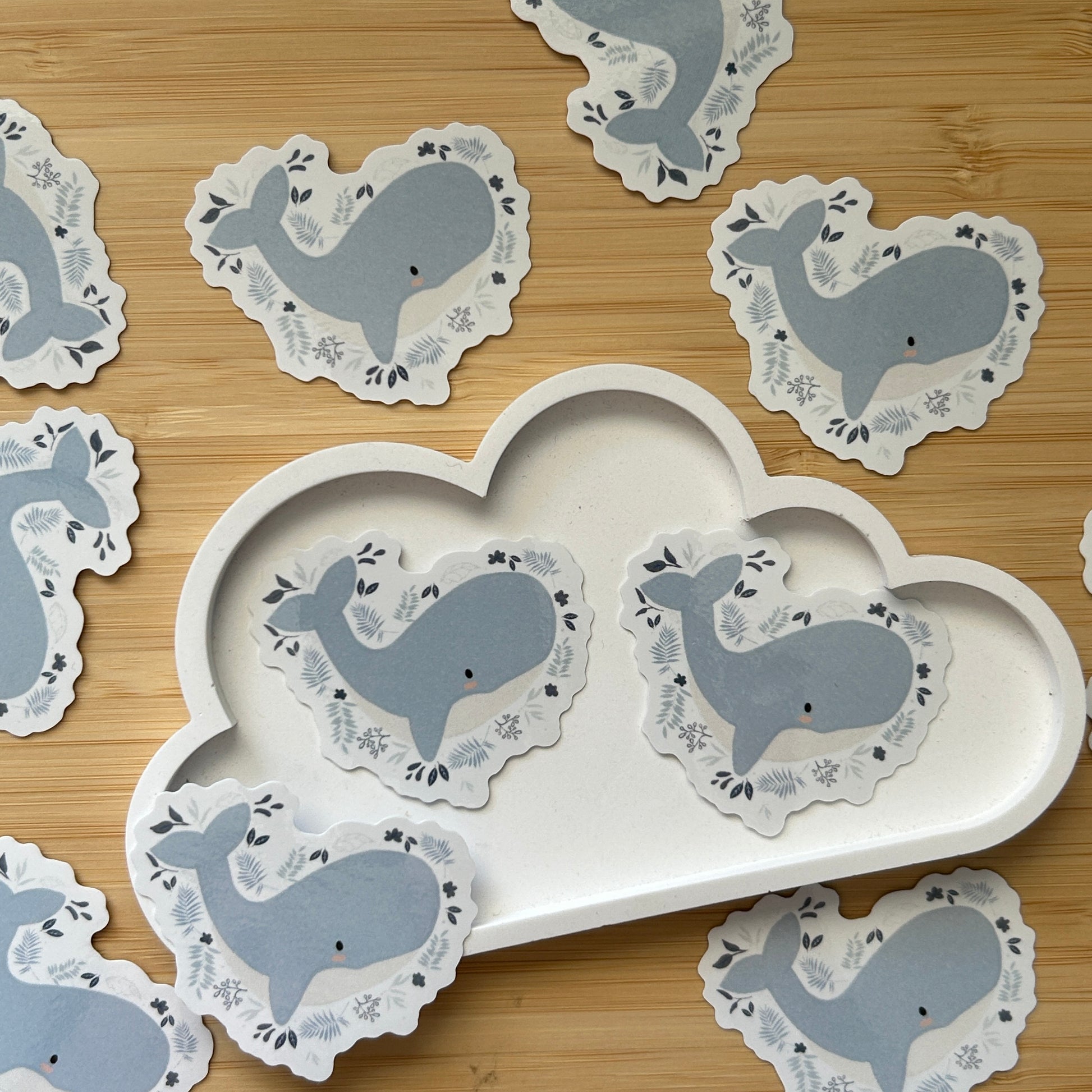 Sticker Vinyl Blau Wal 5cm
