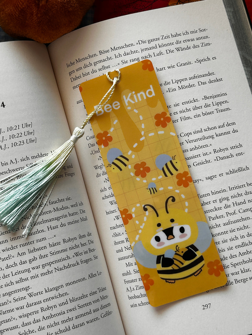 PET-Lesezeichen – Biene „Bee Kind“